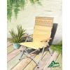 （全台瘋）GS輕量化專利折疊式躺椅 黃色 露營野營折疊椅 收納椅 攜帶式行動椅 牛律布套椅