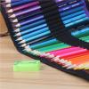 （全台瘋）可捲式帆布袋裝油性彩色鉛筆50色 六角筆桿 學生繪畫彩鉛套裝